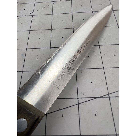 J.A. Henckels Kitchen Slicing Knife 720/6 Rosewood Handle Solingen Germany 6" - Picture 8 of 9